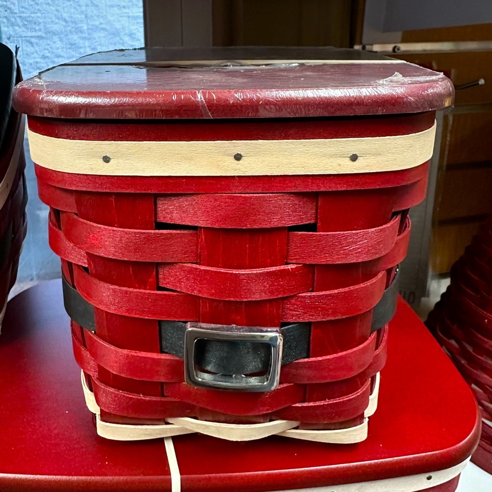 Longaberger Santa Belly tissue box